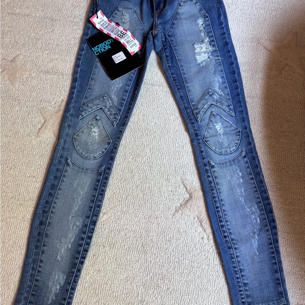 NOBO Women's Distressed Blue Skinny Jeans